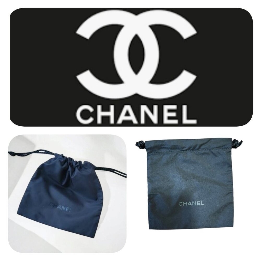 Chanel Black Drawstring Dust Bag Small Size 5.5''x 6''